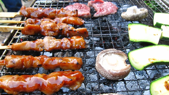 【1棟貸しBBQプラン】テント付ウッドデッキ＆専用スペースの1棟貸しでプライベートBBQ♪